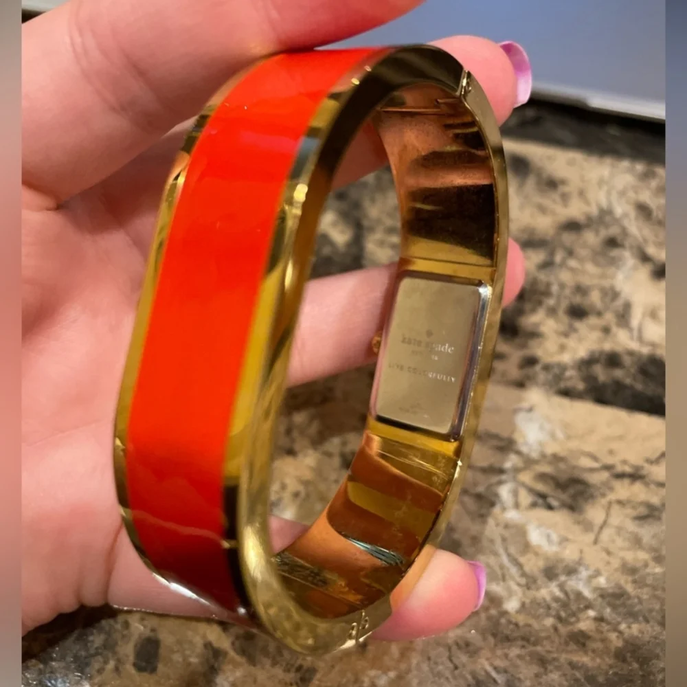 Kate Spade Carousel Red Enamel Women's Bangle Watch - Picture 5 of 8